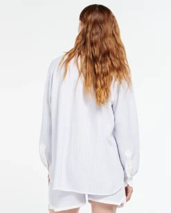 Women Barrie Cashmere and cotton striped shirt