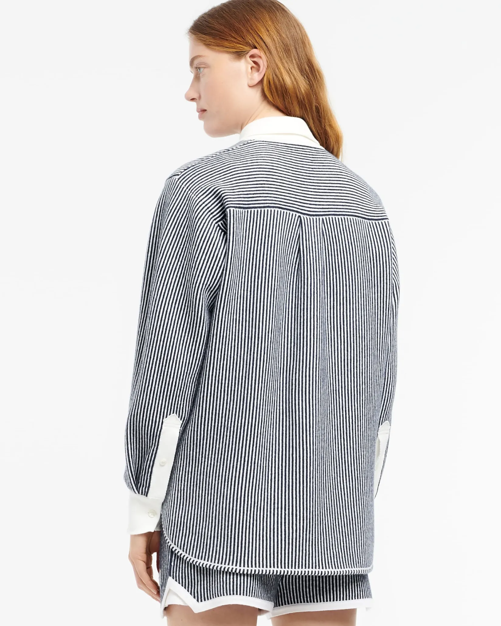Women Barrie Cashmere and cotton striped shorts