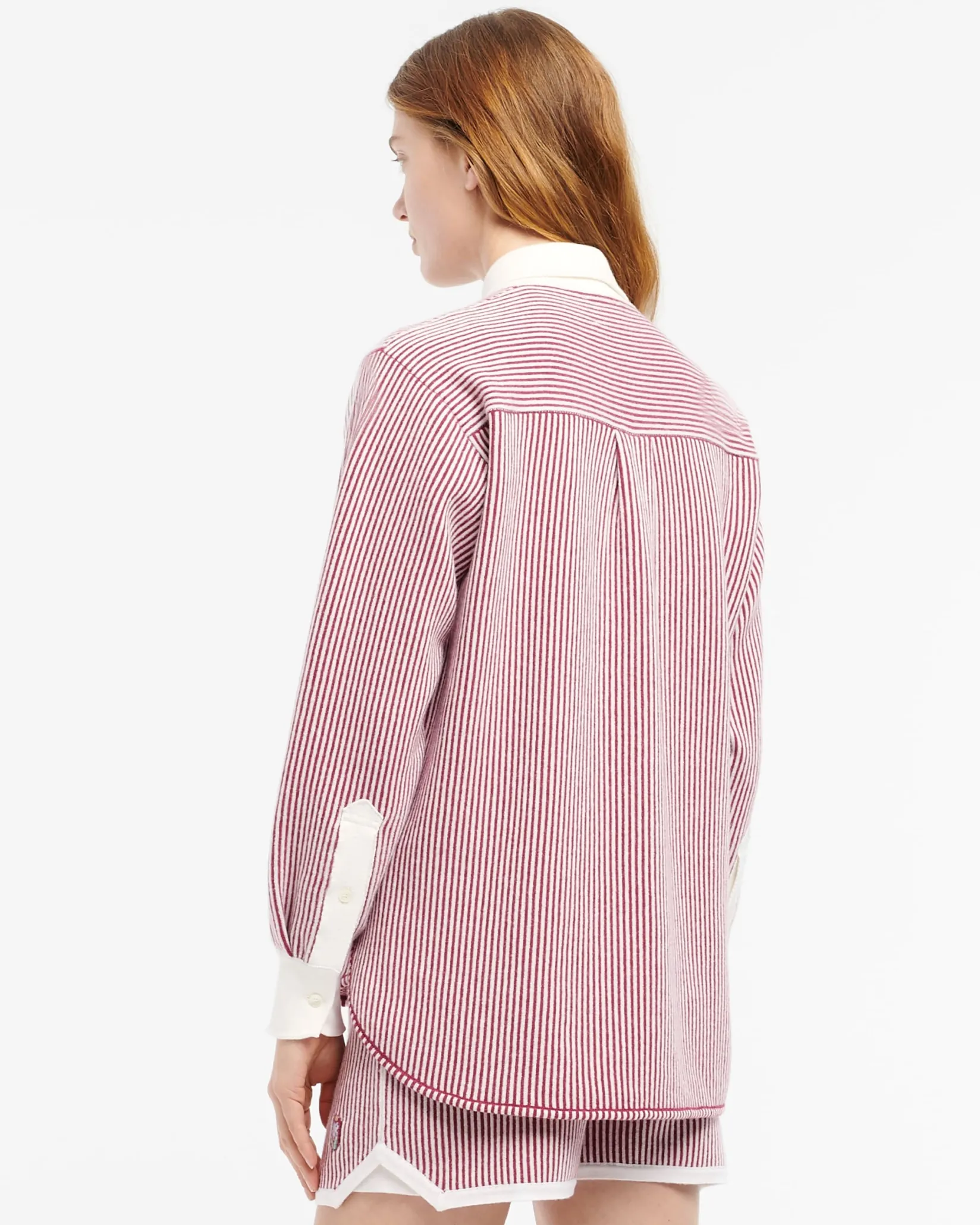 Women Barrie Cashmere and cotton striped shorts