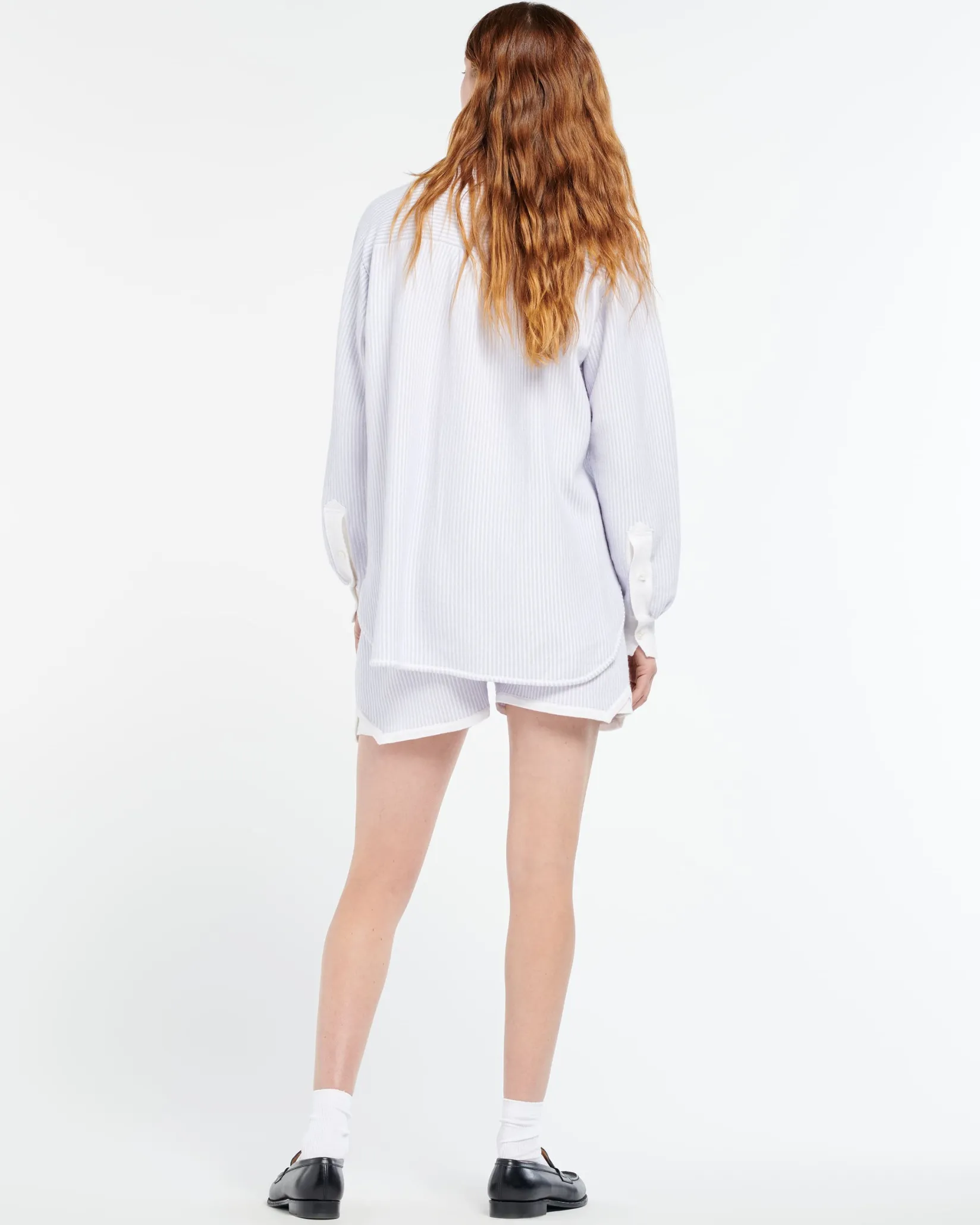 Women Barrie Cashmere and cotton striped shirt