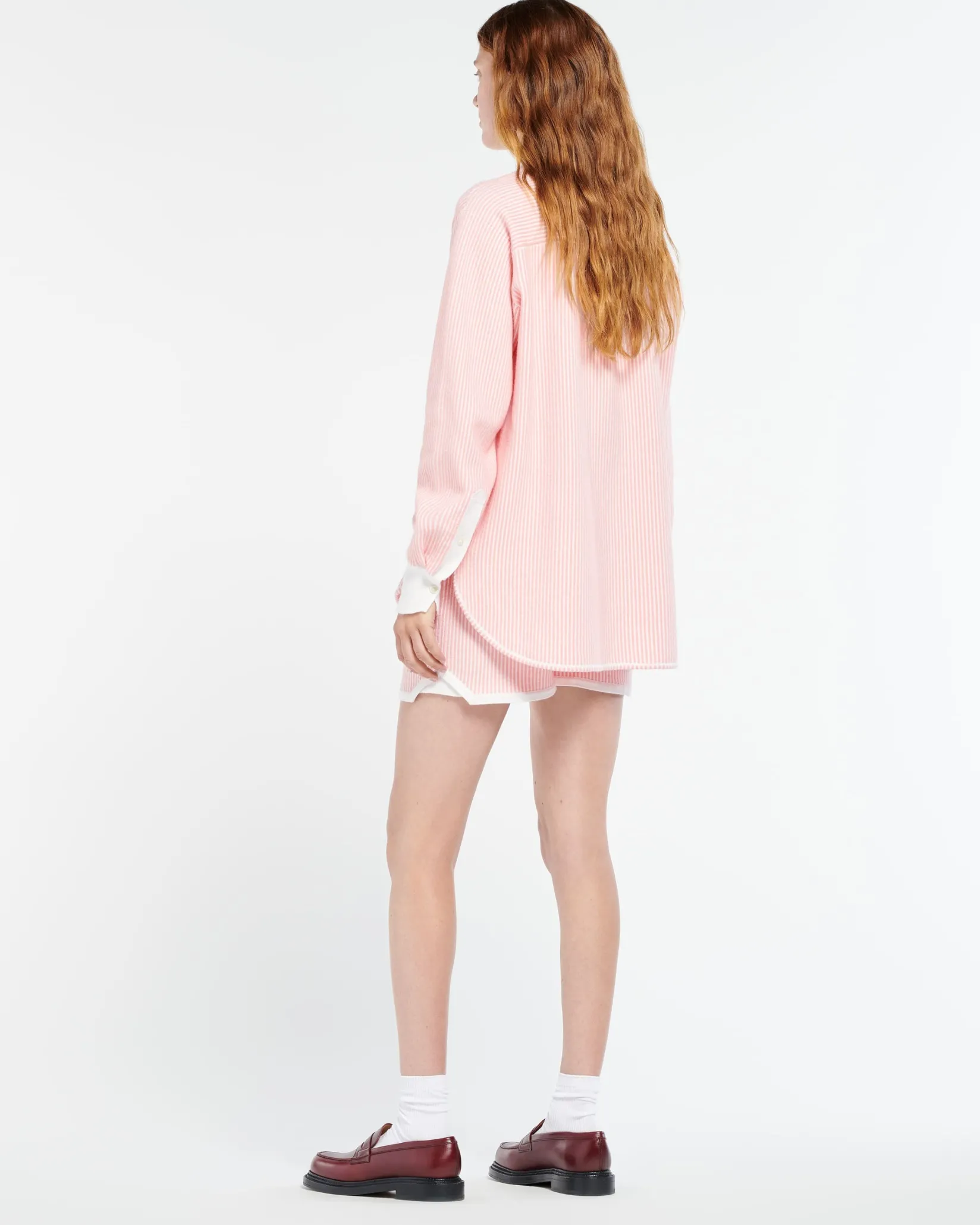Women Barrie Cashmere and cotton striped shirt