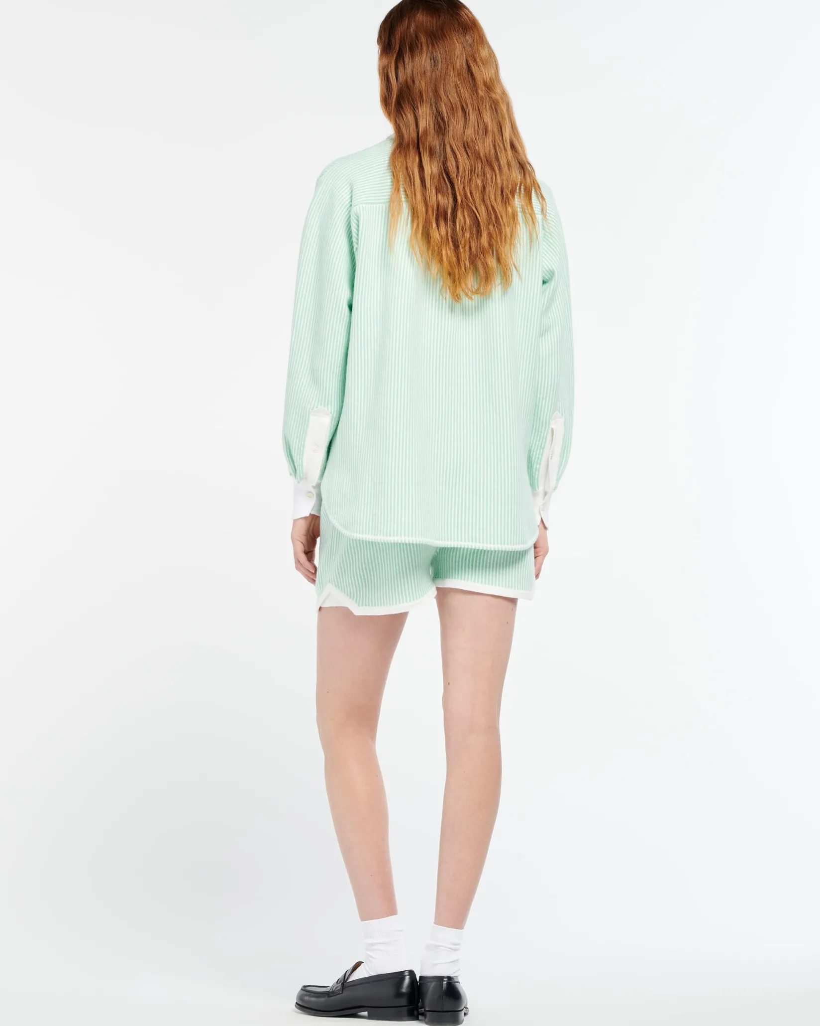 Women Barrie Cashmere and cotton striped shirt