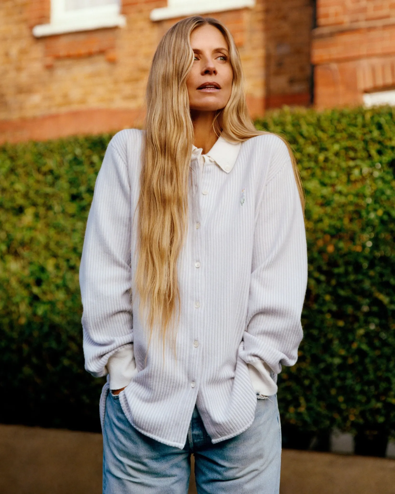Women Barrie Cashmere and cotton striped shirt
