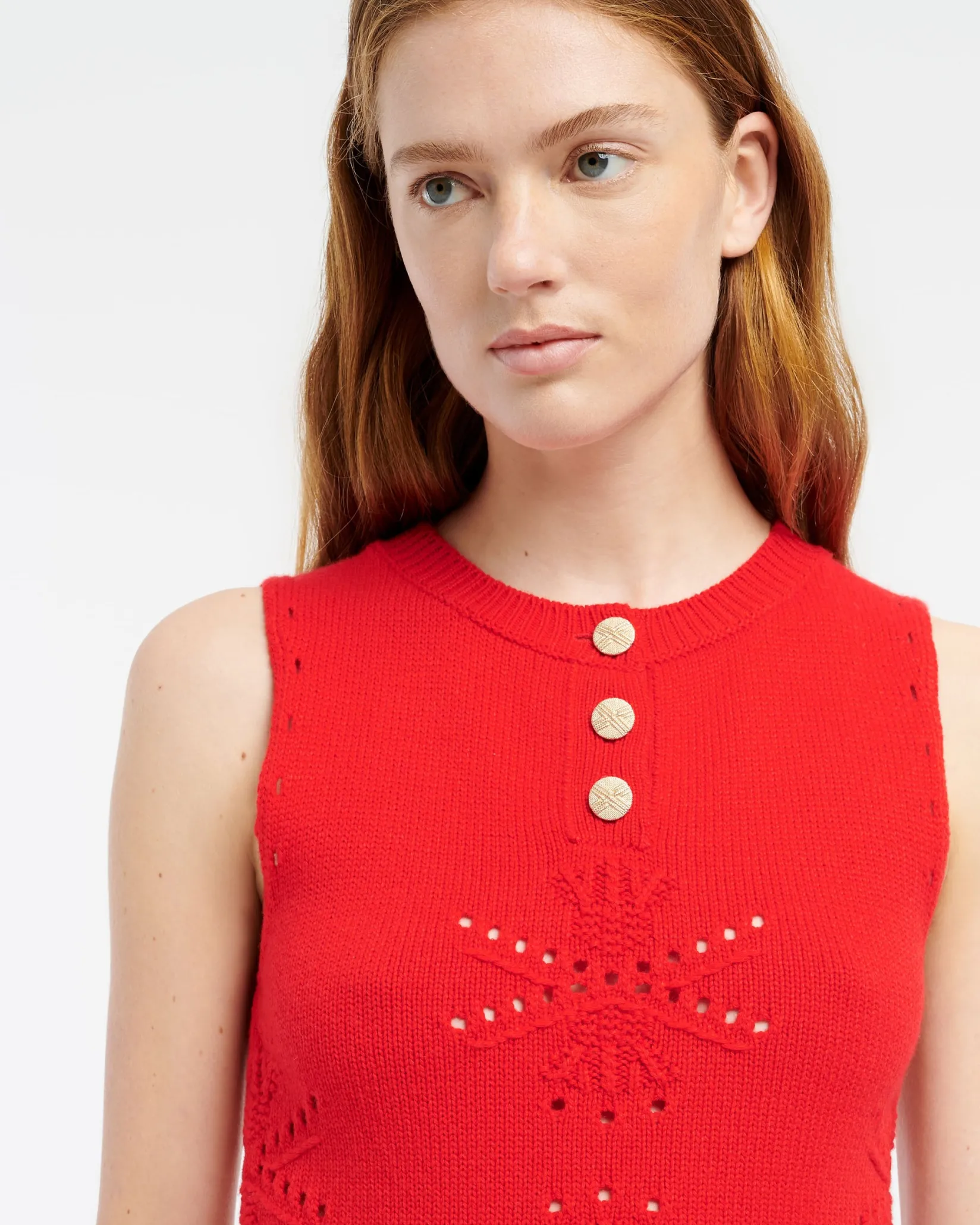 Women Barrie Cashmere and cotton top with an all-over motif