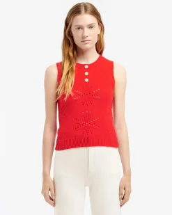 Women Barrie Cashmere and cotton top with an all-over motif