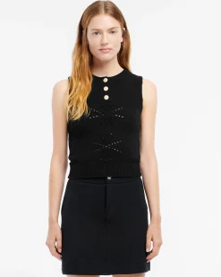 Women Barrie Cashmere and cotton top with an all-over motif