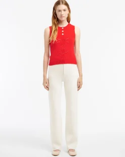 Women Barrie Cashmere and cotton top with an all-over motif