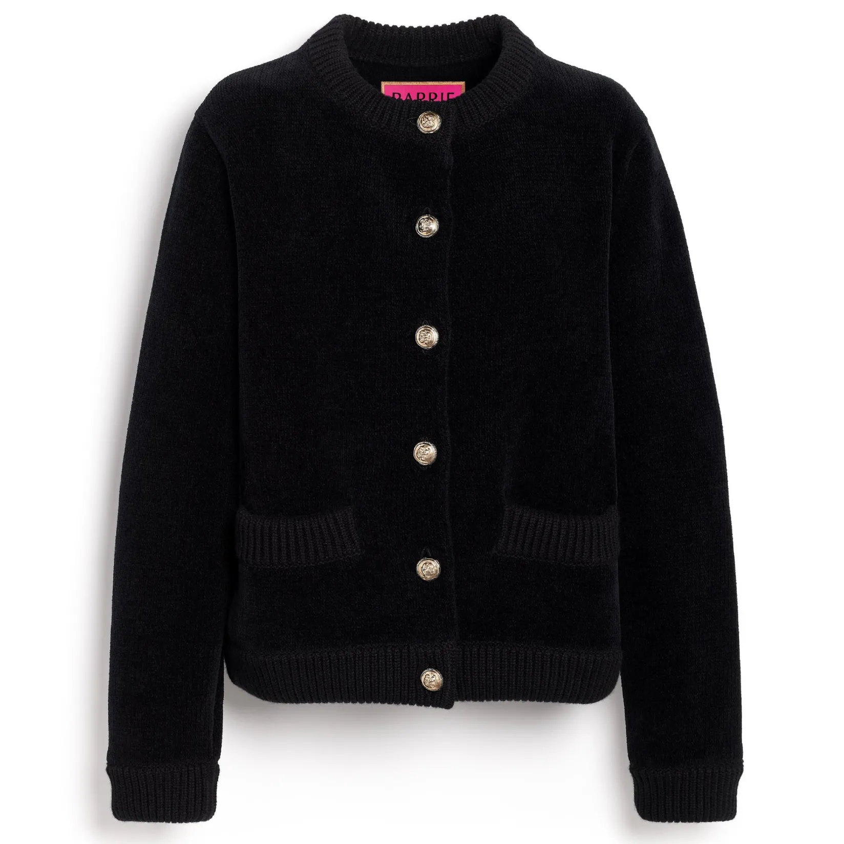 Women Barrie Cashmere and cotton velvet-effect cardigan