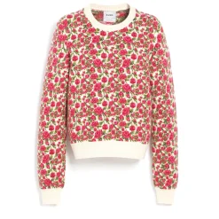 Women Barrie Cashmere and wool jumper with roses motif