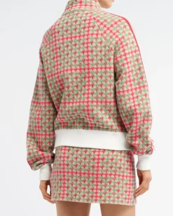 Women Barrie Cashmere and wool skirt with houndstooth pattern