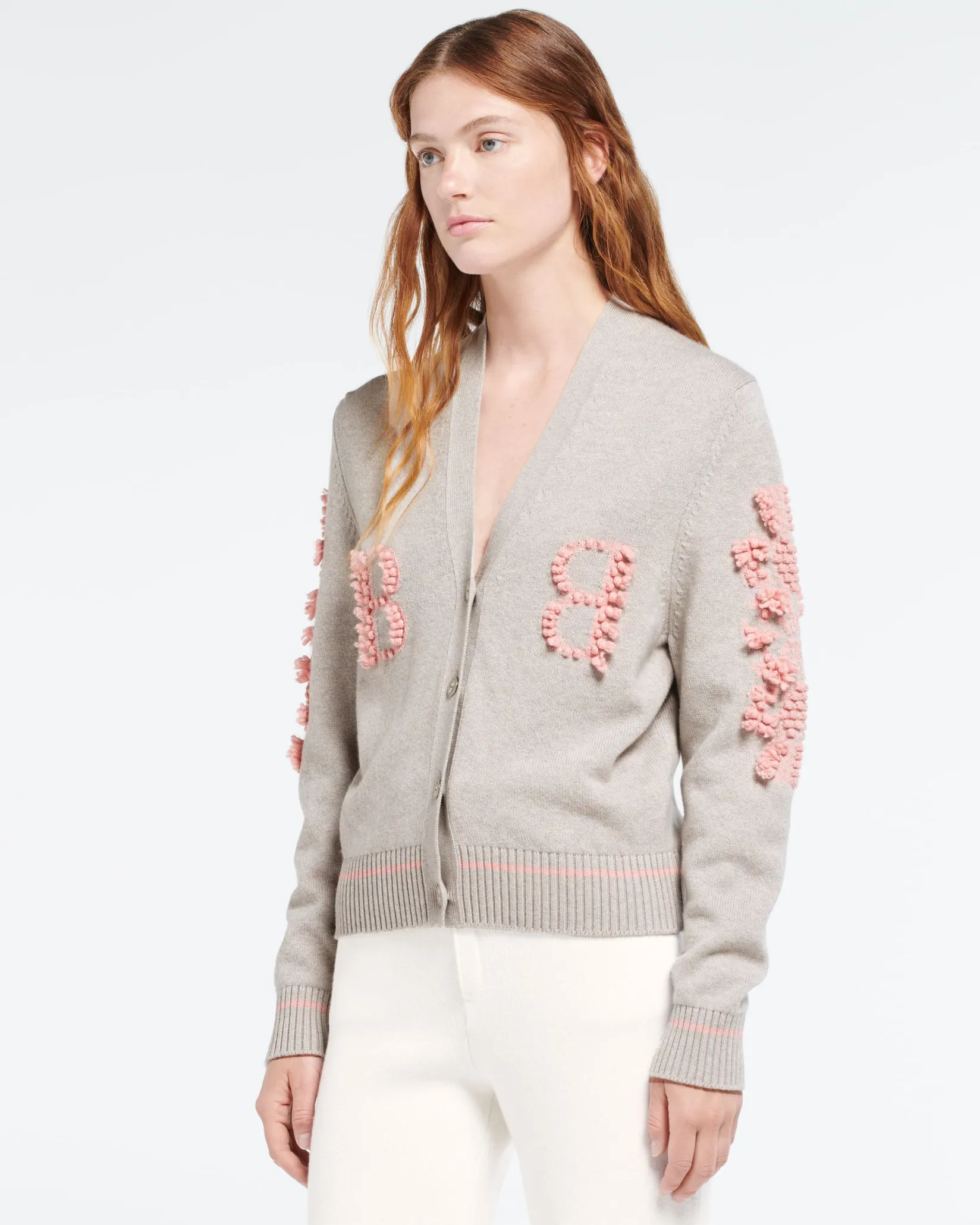 Women Barrie Cashmere B logo V-neck cardigan