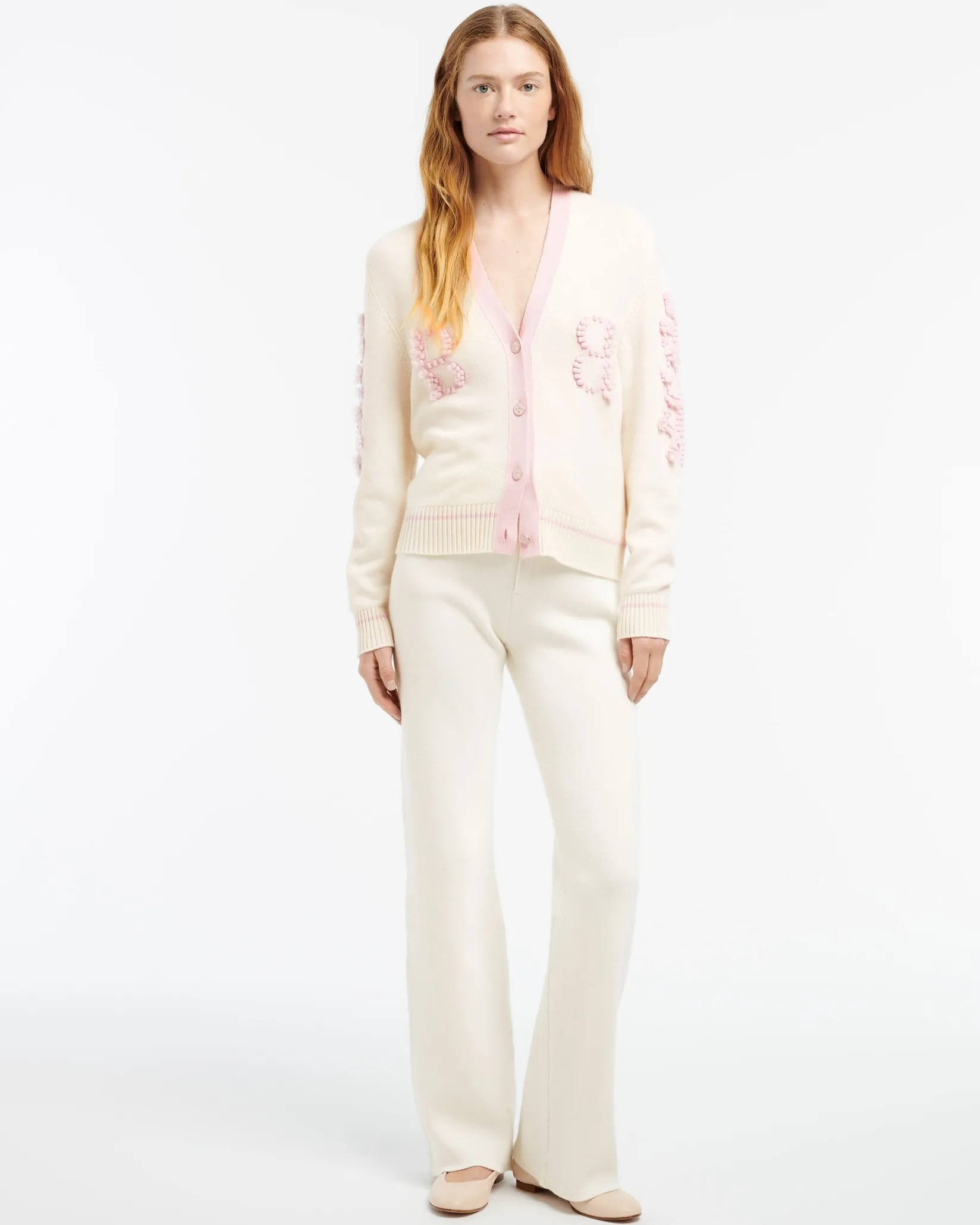 Women Barrie Cashmere B logo V-neck cardigan