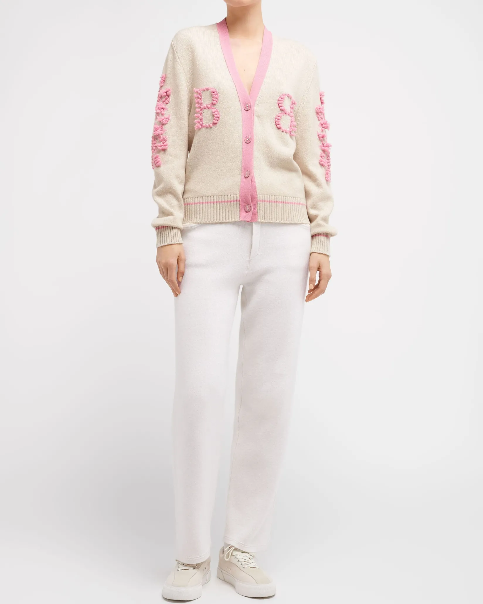 Women Barrie Cashmere B logo V-neck cardigan