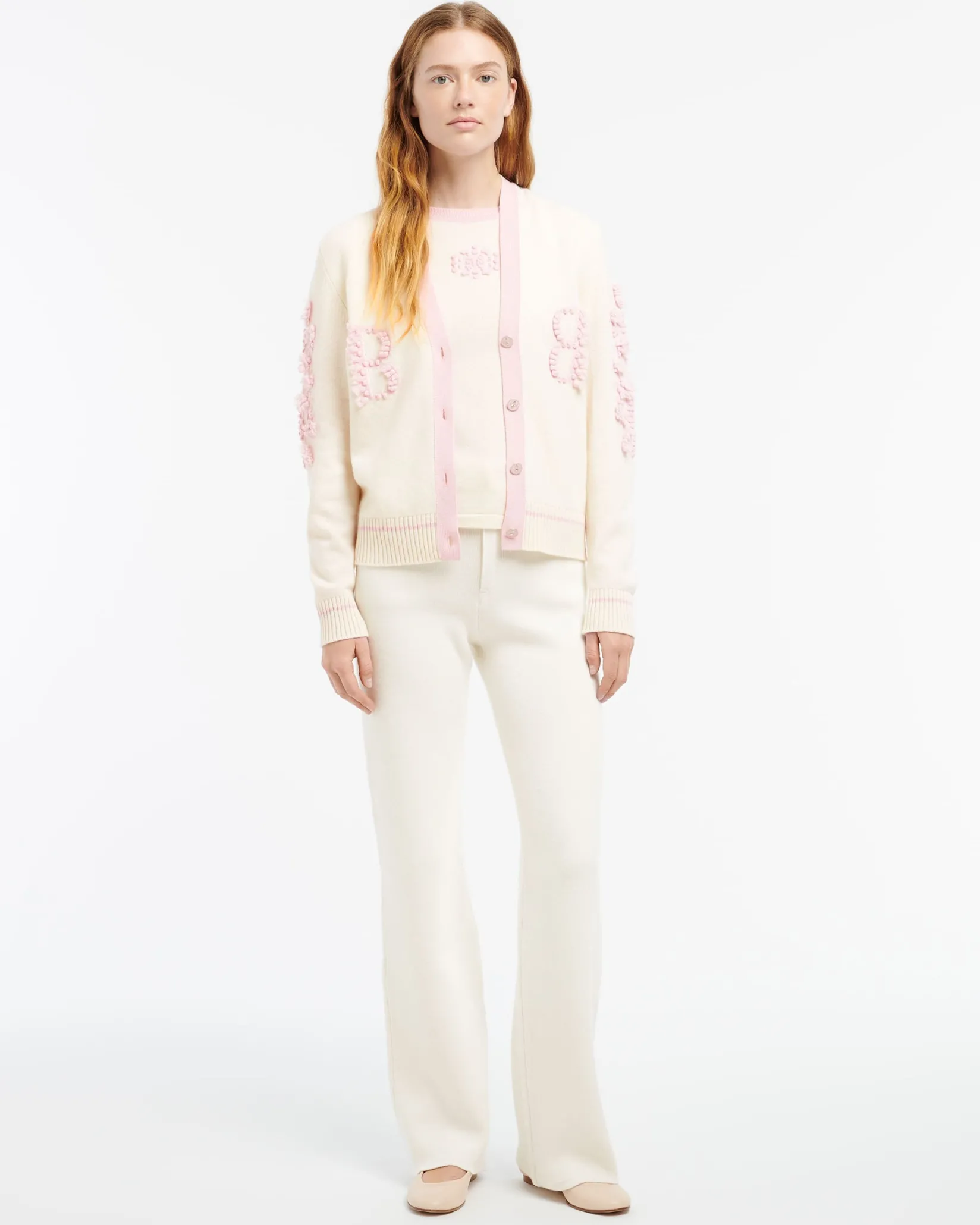 Women Barrie Cashmere B logo V-neck cardigan