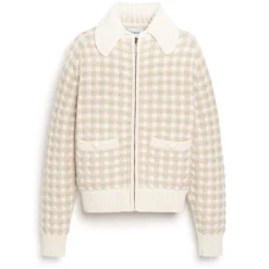 Women Barrie Cashmere jacket with a gingham motif
