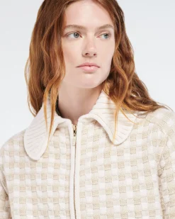 Women Barrie Cashmere jacket with a gingham motif