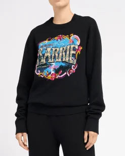 Women Barrie Cashmere jumper with bouquet motif