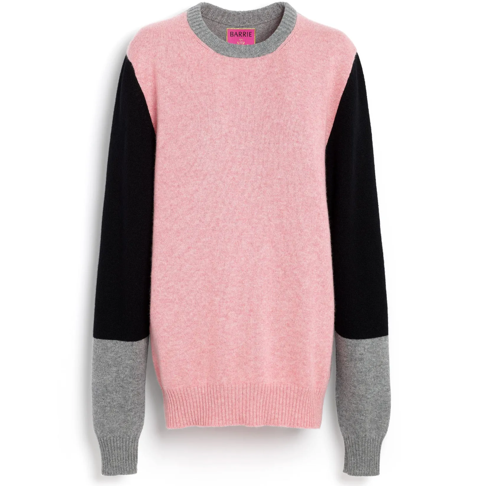 Women Barrie Cashmere jumper with coloured inserts