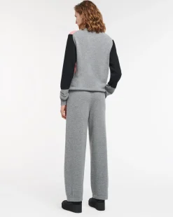 Women Barrie Cashmere jumper with coloured inserts
