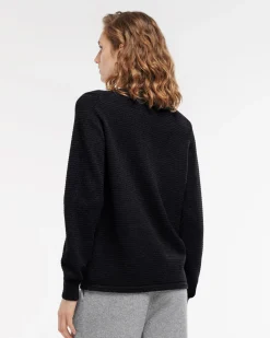 Women Barrie Cashmere jumper with thin stripes