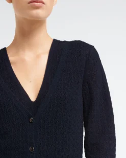 Women Barrie Cashmere lace cardigan