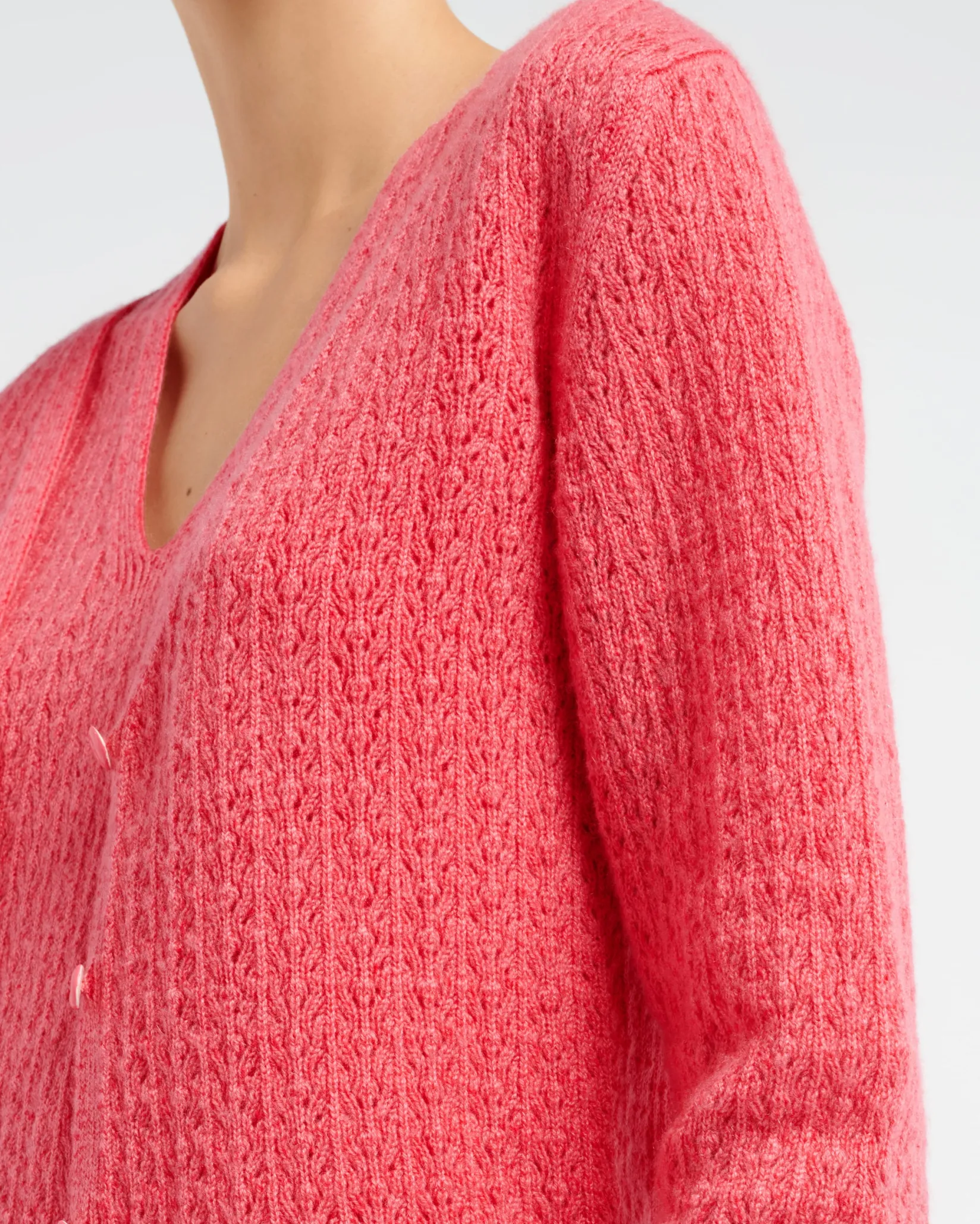 Women Barrie Cashmere lace cardigan