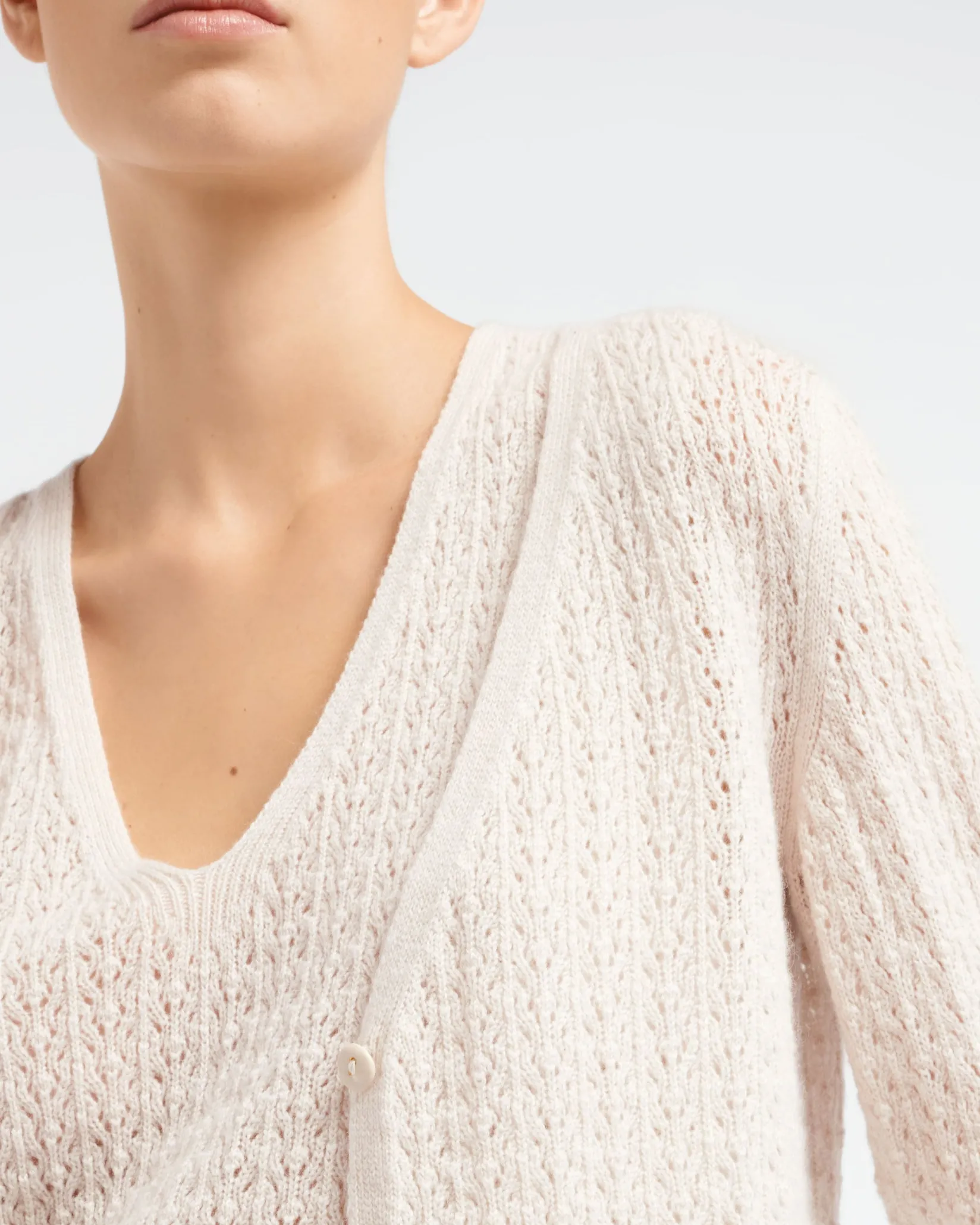 Women Barrie Cashmere lace cardigan