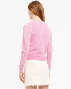 Women Barrie Cashmere lace cardigan