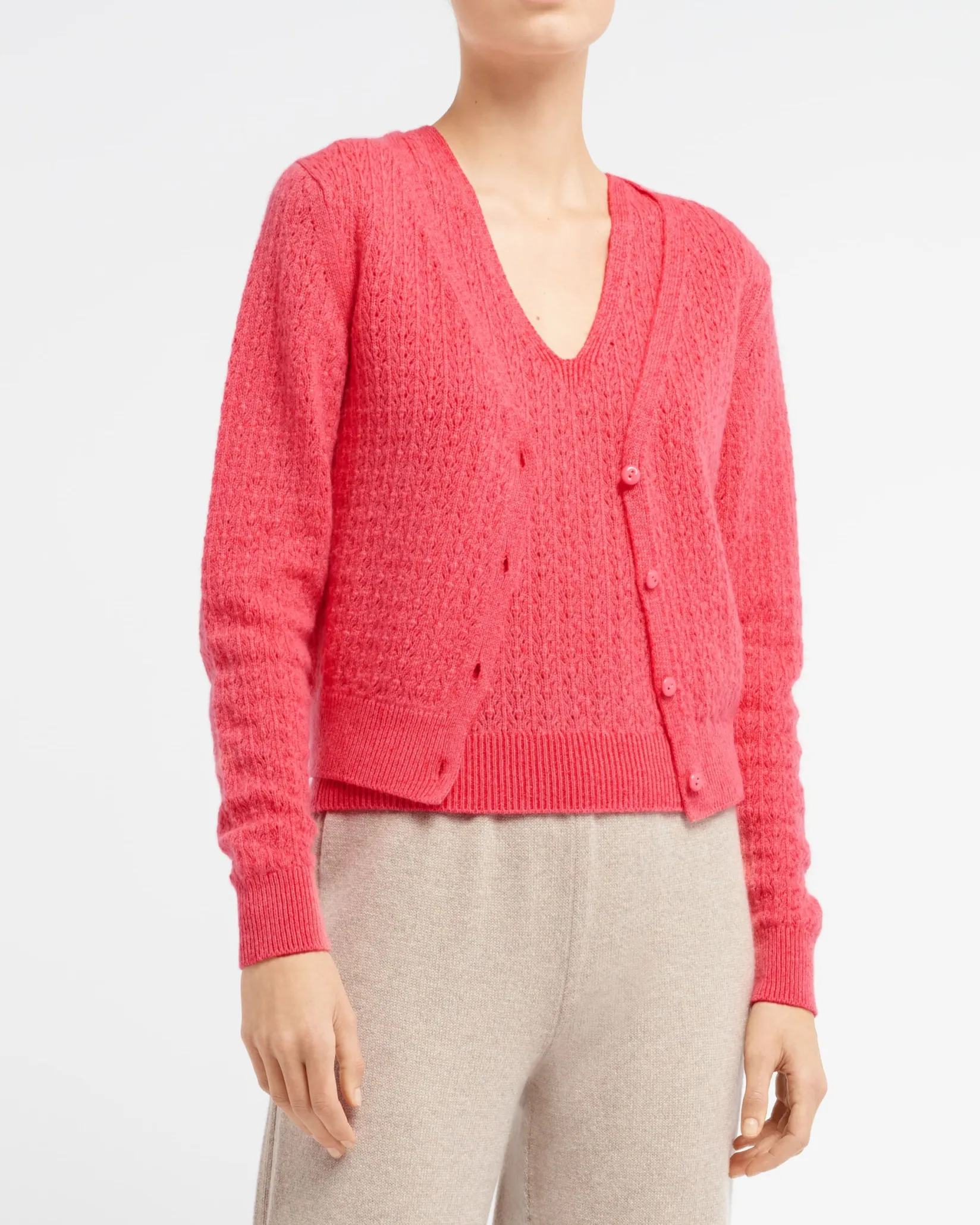 Women Barrie Cashmere lace cardigan