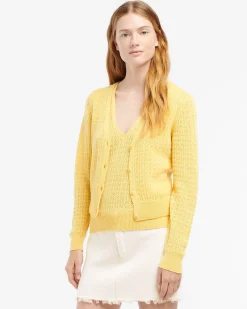 Women Barrie Cashmere lace cardigan