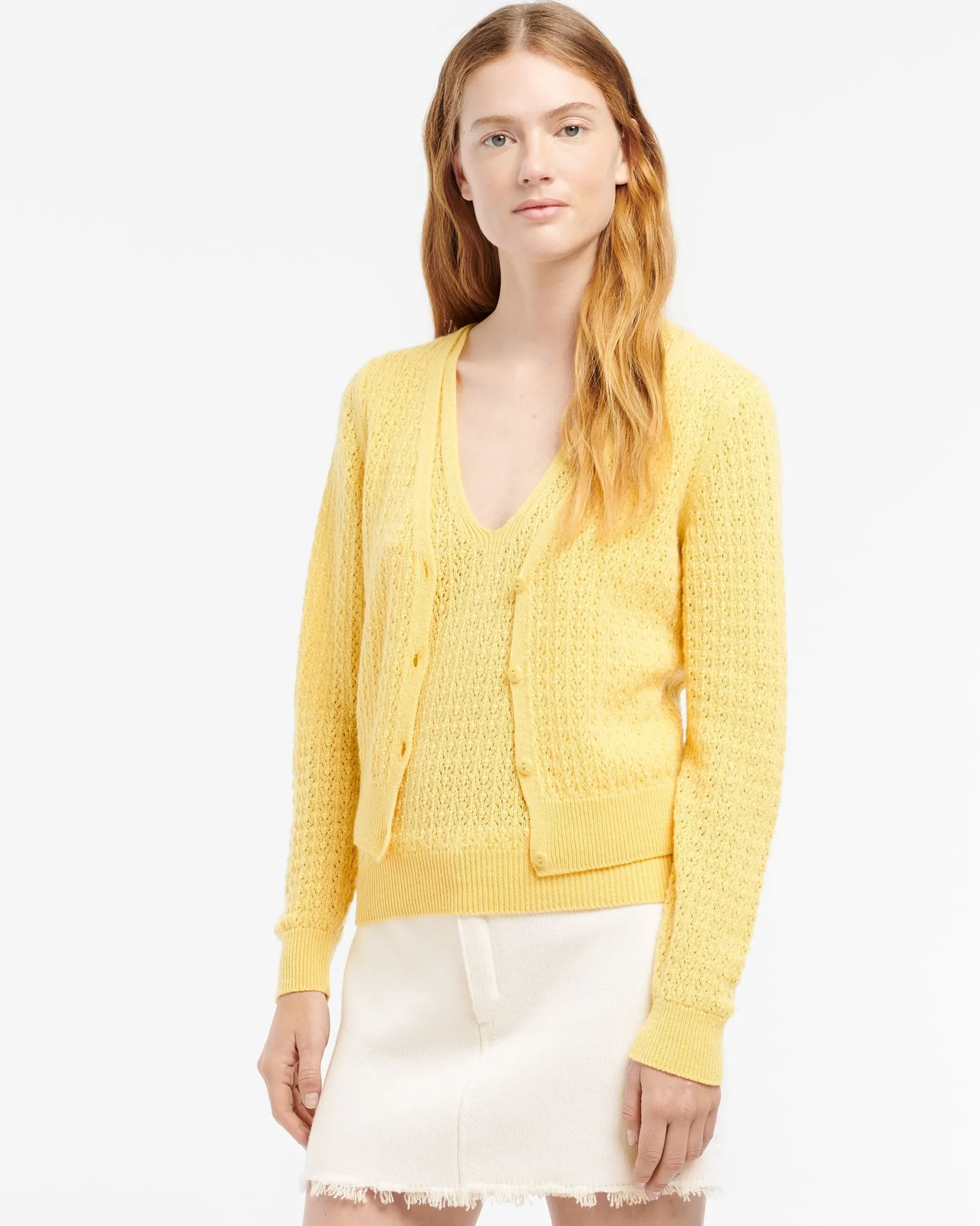Women Barrie Cashmere lace cardigan