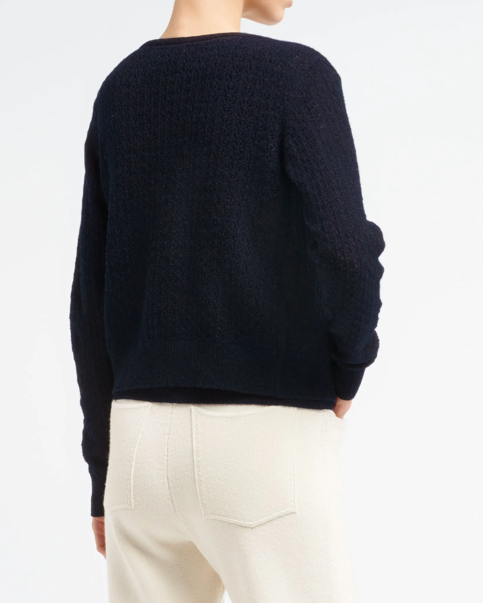 Women Barrie Cashmere lace cardigan