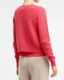 Women Barrie Cashmere lace cardigan