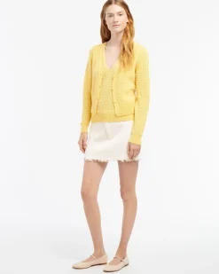 Women Barrie Cashmere lace cardigan