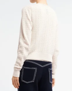 Women Barrie Cashmere lace cardigan