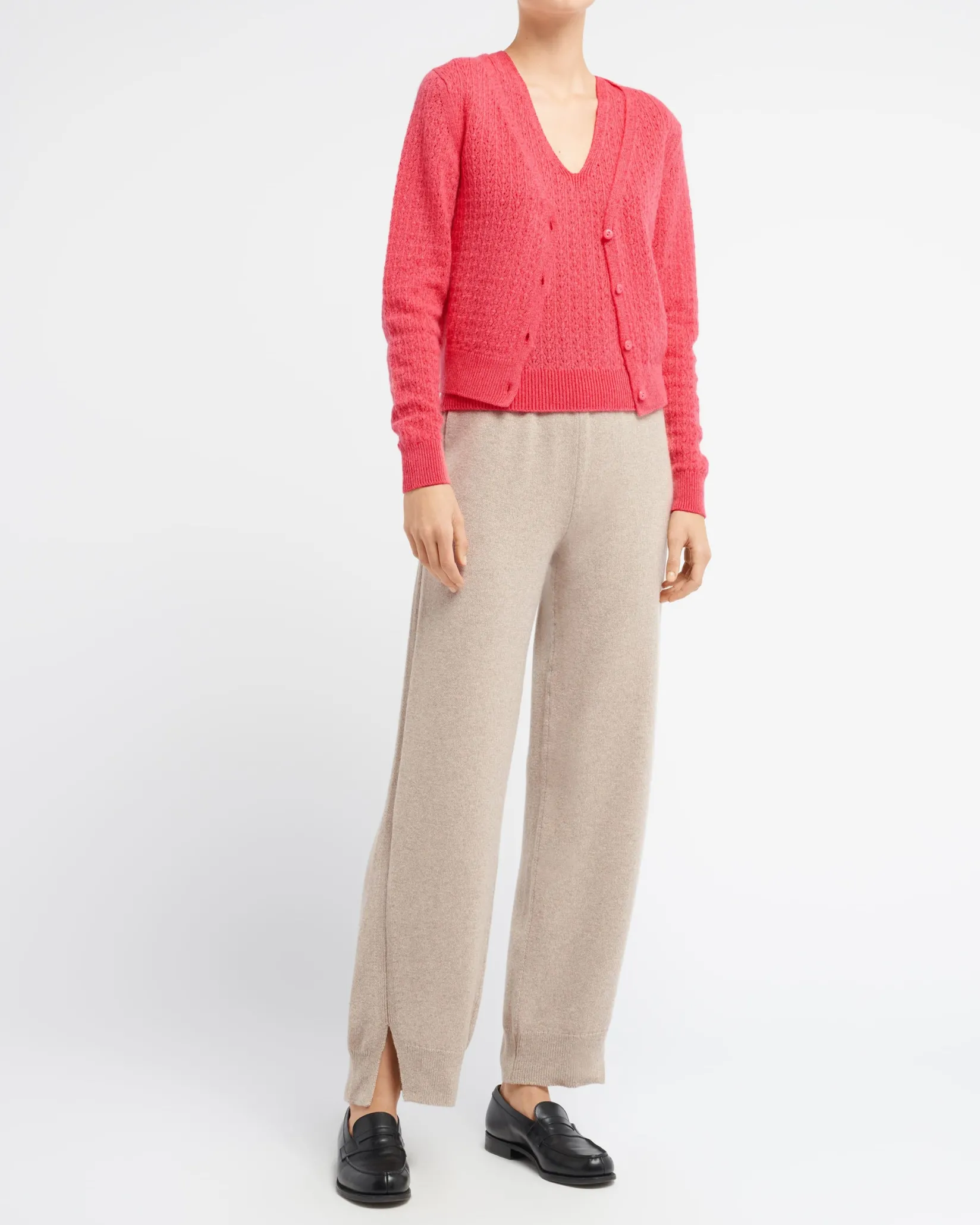 Women Barrie Cashmere lace cardigan