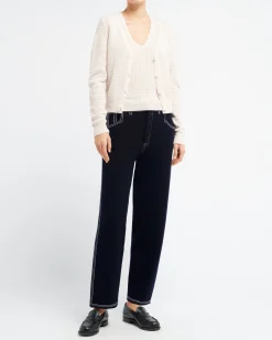 Women Barrie Cashmere lace cardigan