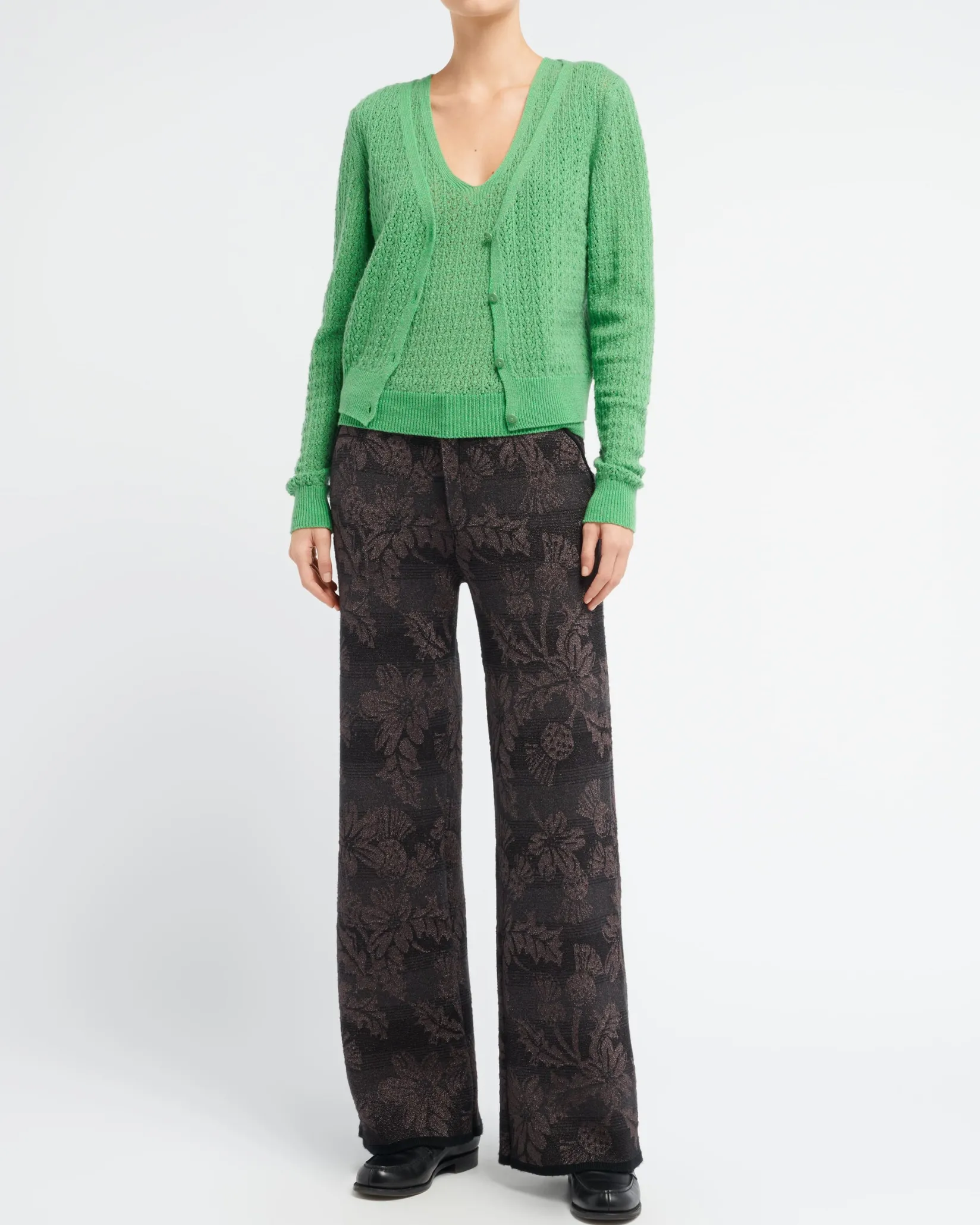 Women Barrie Cashmere lace cardigan