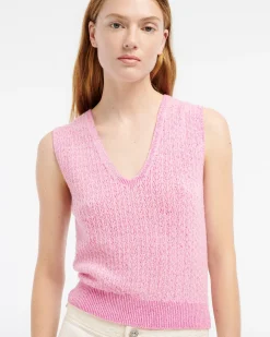 Women Barrie Cashmere lace top