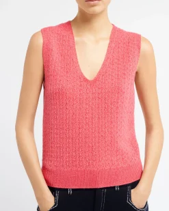 Women Barrie Cashmere lace top