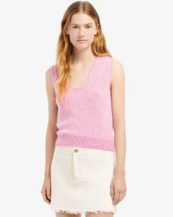 Women Barrie Cashmere lace top