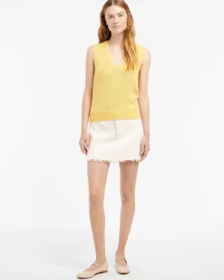Women Barrie Cashmere lace top