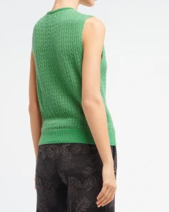 Women Barrie Cashmere lace top