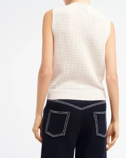 Women Barrie Cashmere lace top