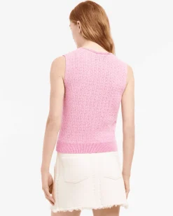 Women Barrie Cashmere lace top