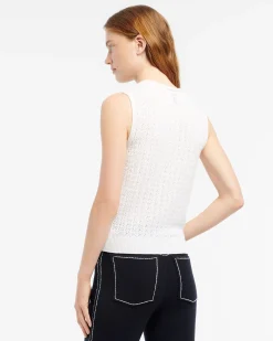 Women Barrie Cashmere lace top