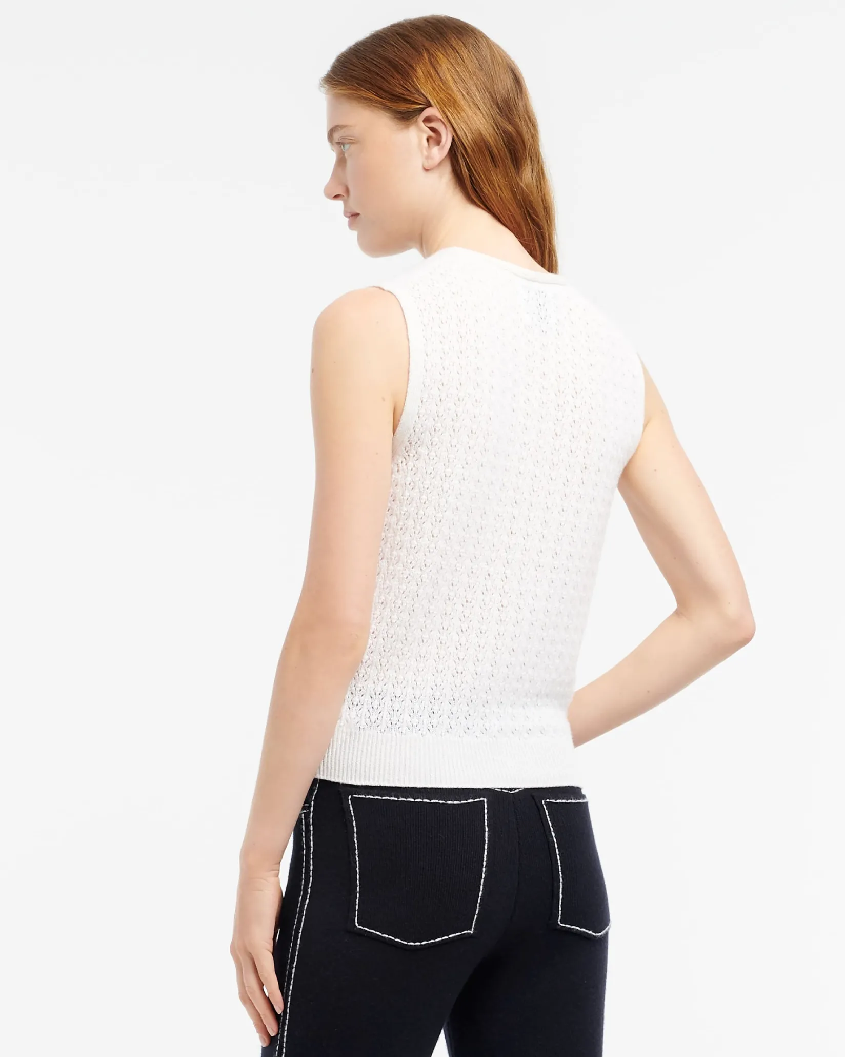 Women Barrie Cashmere lace top