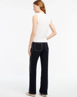 Women Barrie Cashmere lace top