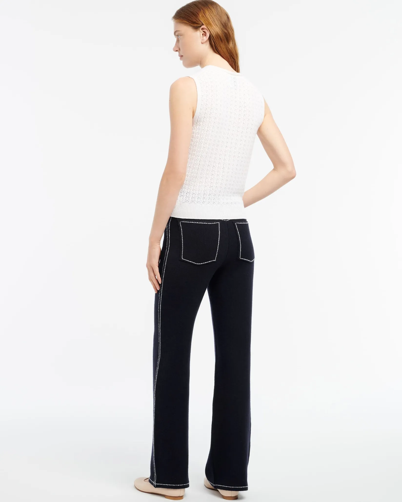 Women Barrie Cashmere lace top