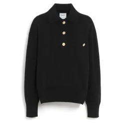 Women Barrie Cashmere polo collar jumper